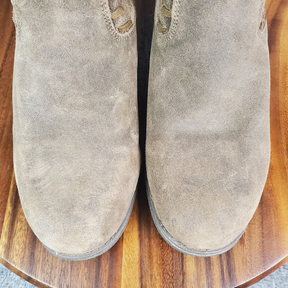 Abeo Boots Women's 9 Brown Suede Leather Bristol Shearling Lined Ankle Booties - Picture 9 of 12